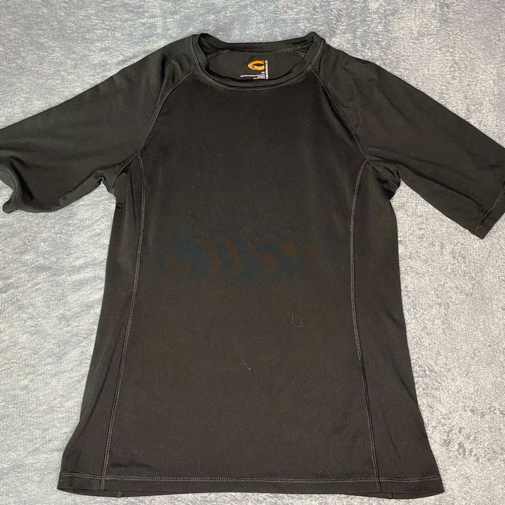 💦 black rash guard swim shirt size medium